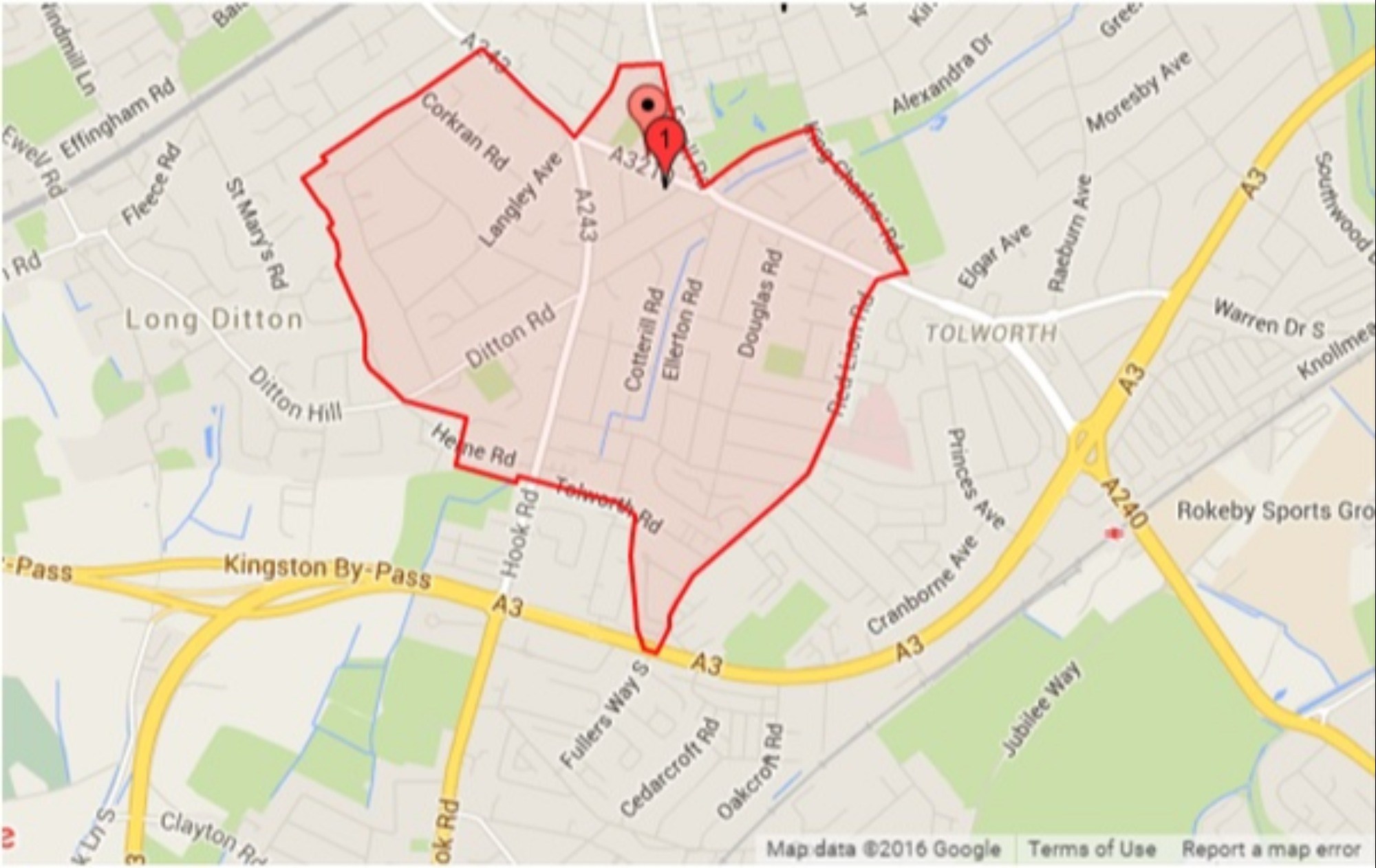 St Matthew's Surbiton Parish Map